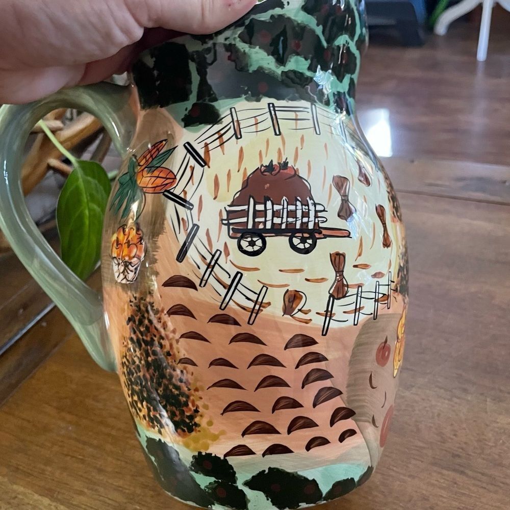 Vintage WCL Autumn Harvest Farm Pitcher - Picture 15 of 15